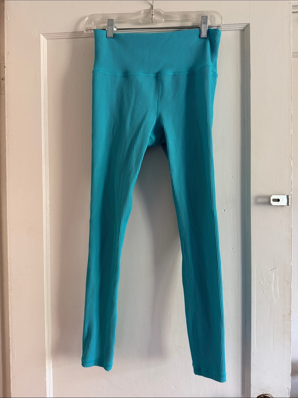 Elation Ribbed Teal High-Waist Leggings Athleta